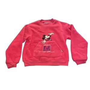 90s Mickey & Co. Sweatshirts Embroidery Loose Retro Vintage Pink Disney Size 6X